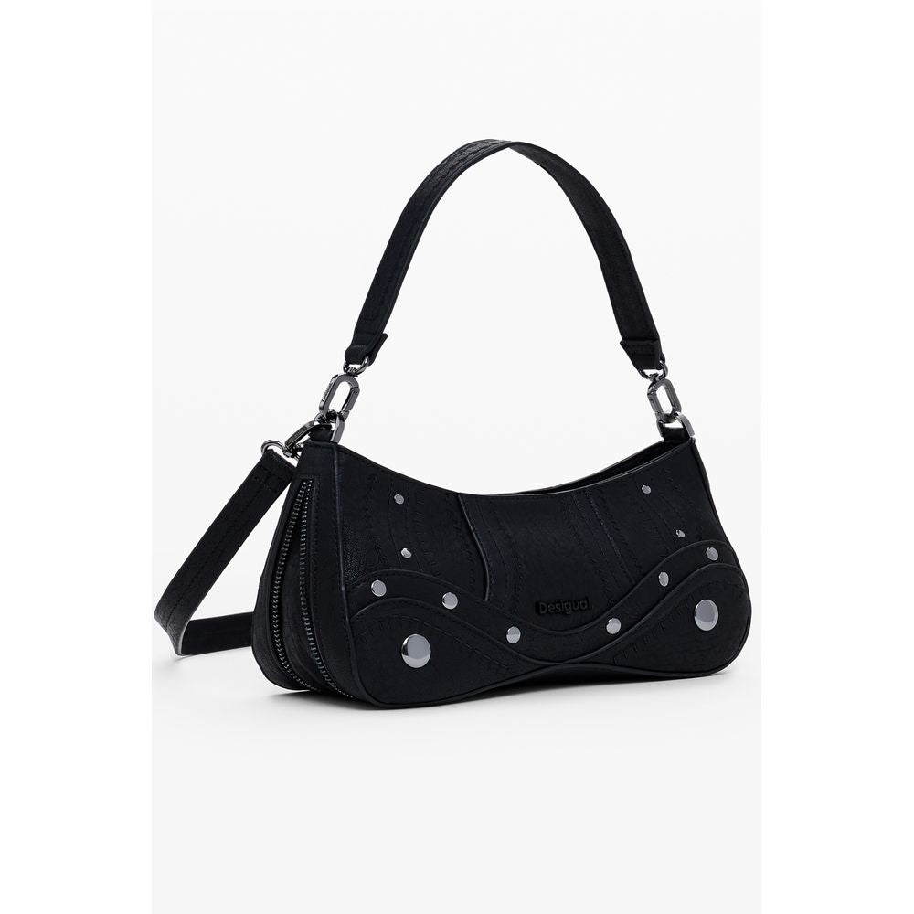 Desigual Schwarze Polyethylen-Handtasche