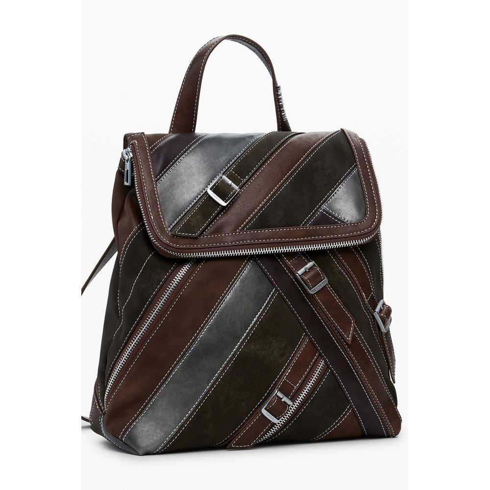 Desigual Brauner Polyethylen-Rucksack