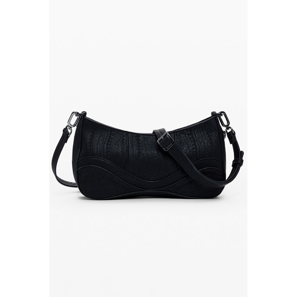 Desigual Schwarze Polyethylen-Handtasche