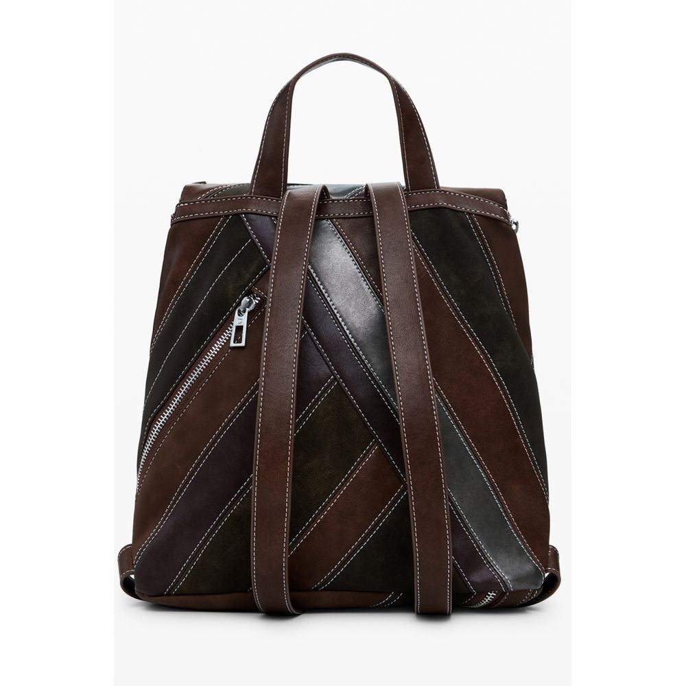Desigual Brauner Polyethylen-Rucksack