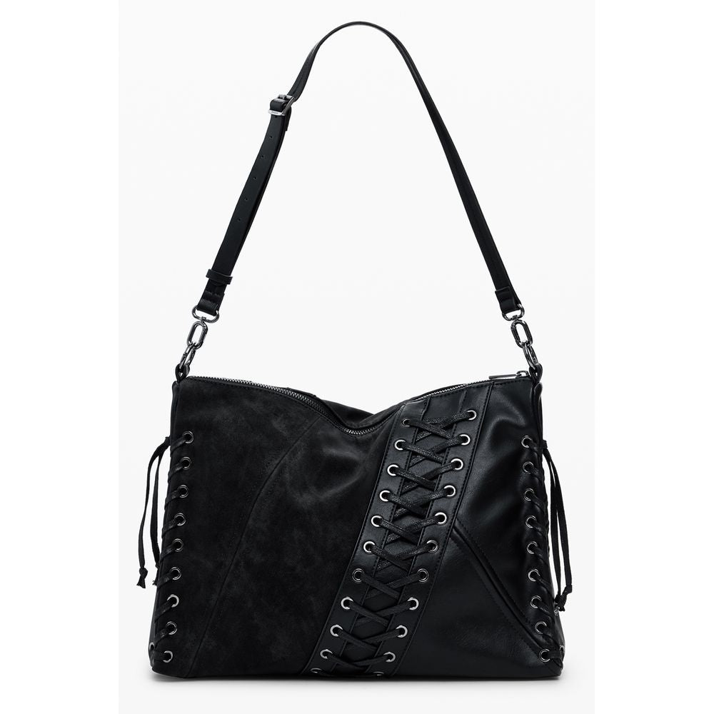Desigual Schwarze Polyethylen-Handtasche