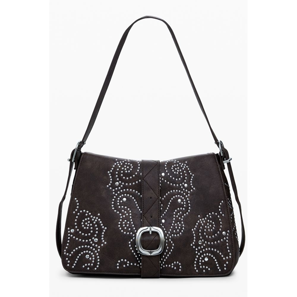 Desigual Braune Polyethylen-Handtasche