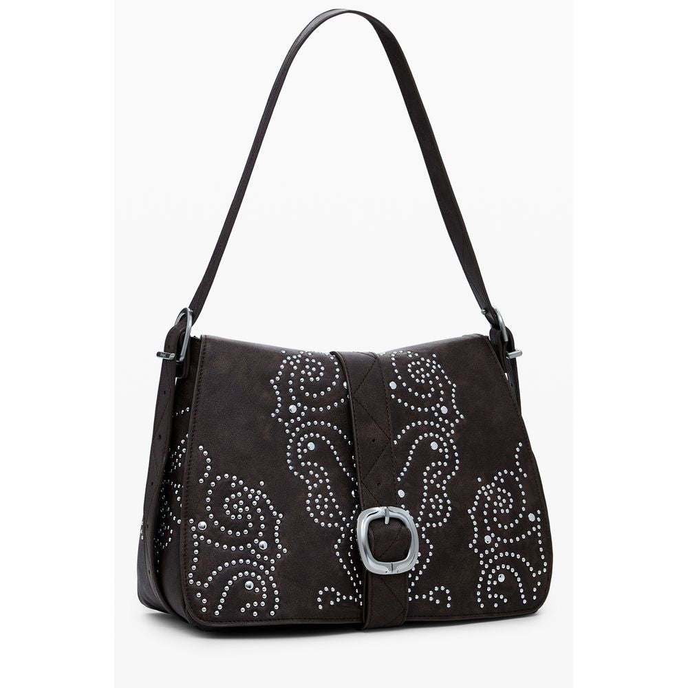 Desigual Braune Polyethylen-Handtasche