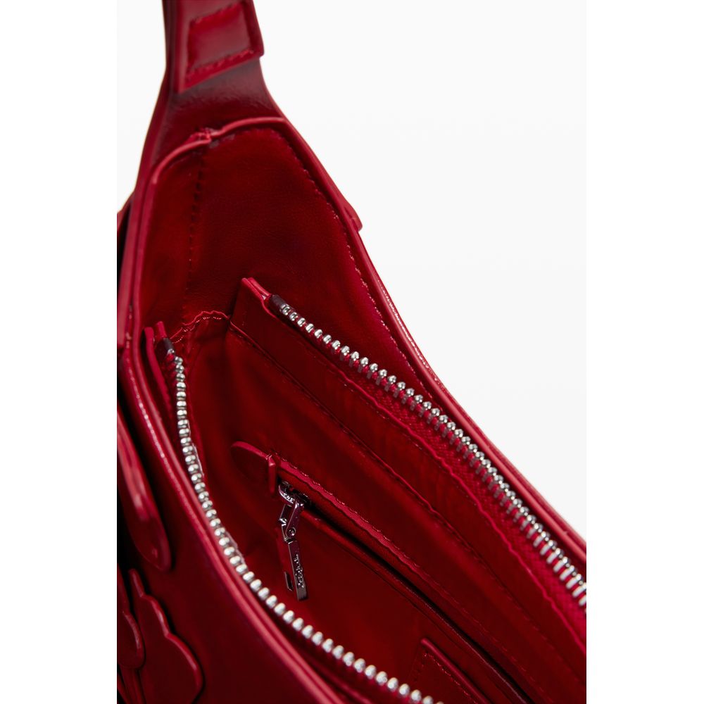 Desigual Rote Polyethylen-Handtasche
