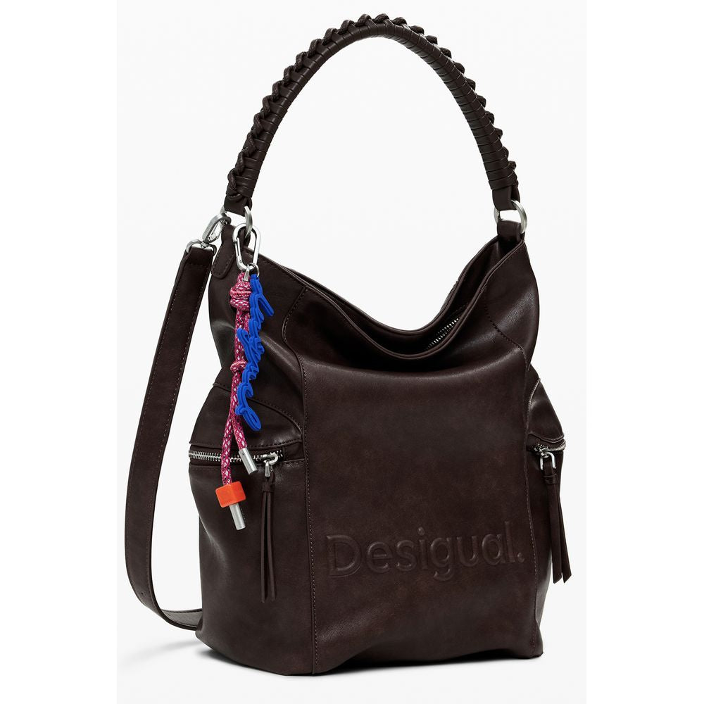 Desigual Brauner Polyethylen-Rucksack