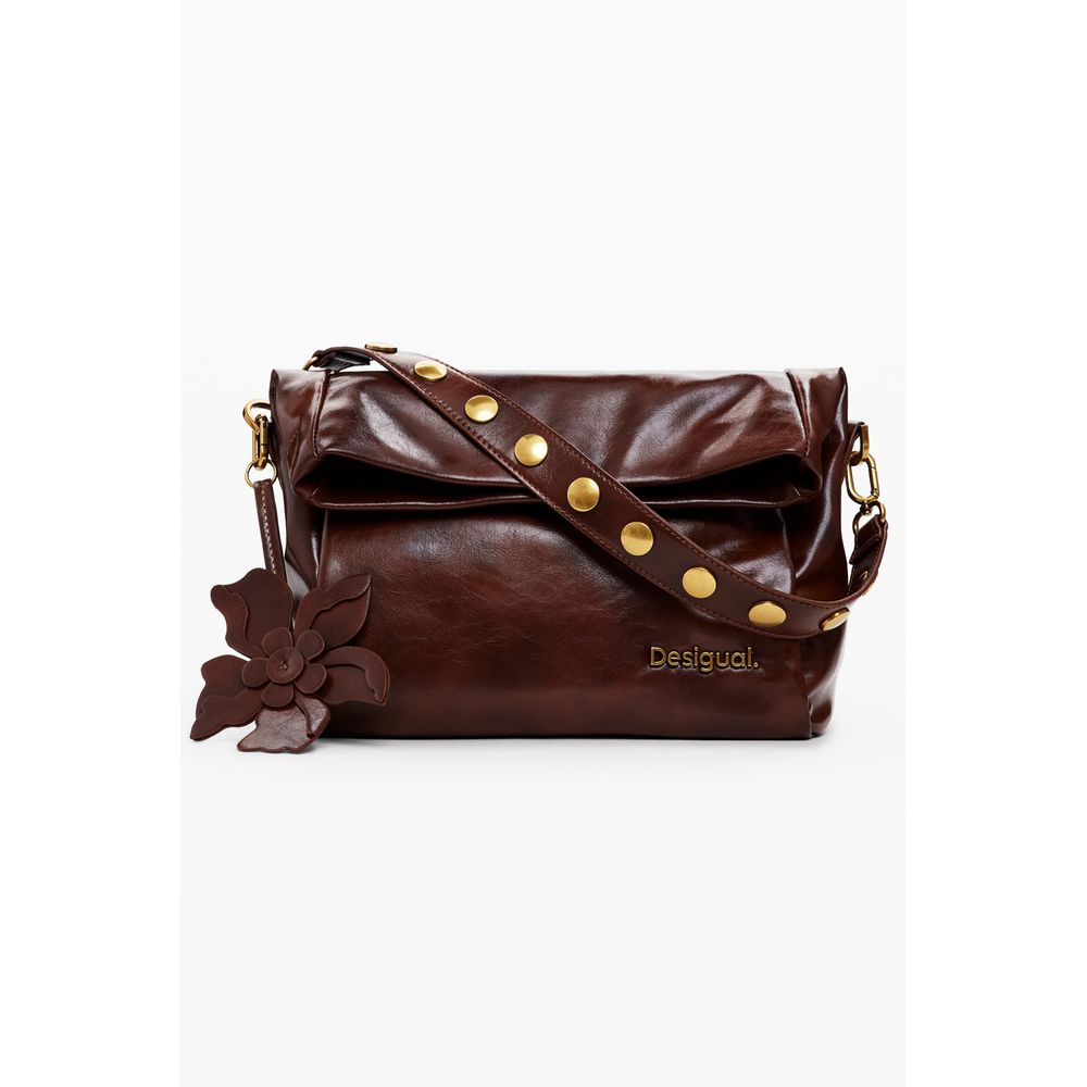 Desigual Braune Polyethylen-Handtasche