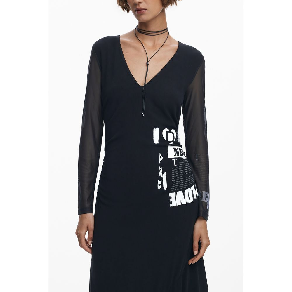 Desigual Schwarzes Polyesterkleid