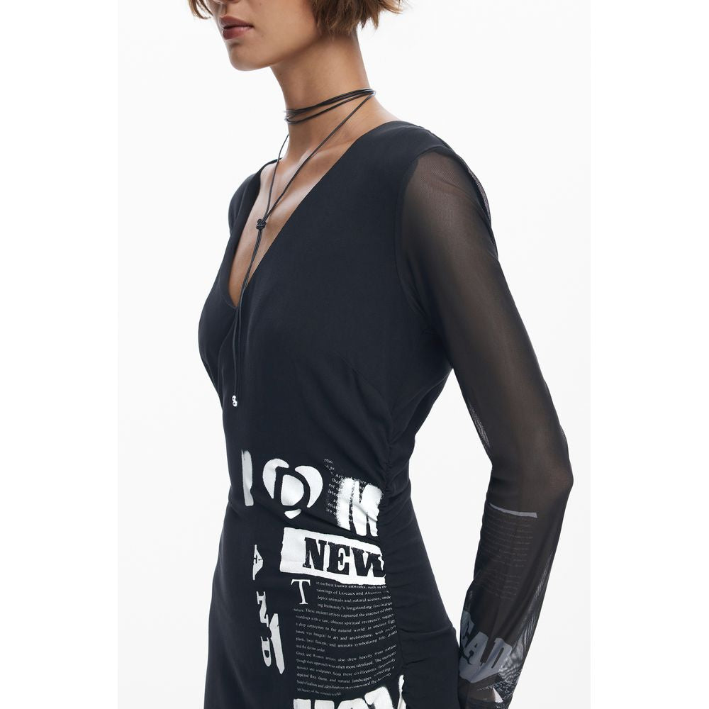 Desigual Schwarzes Polyesterkleid