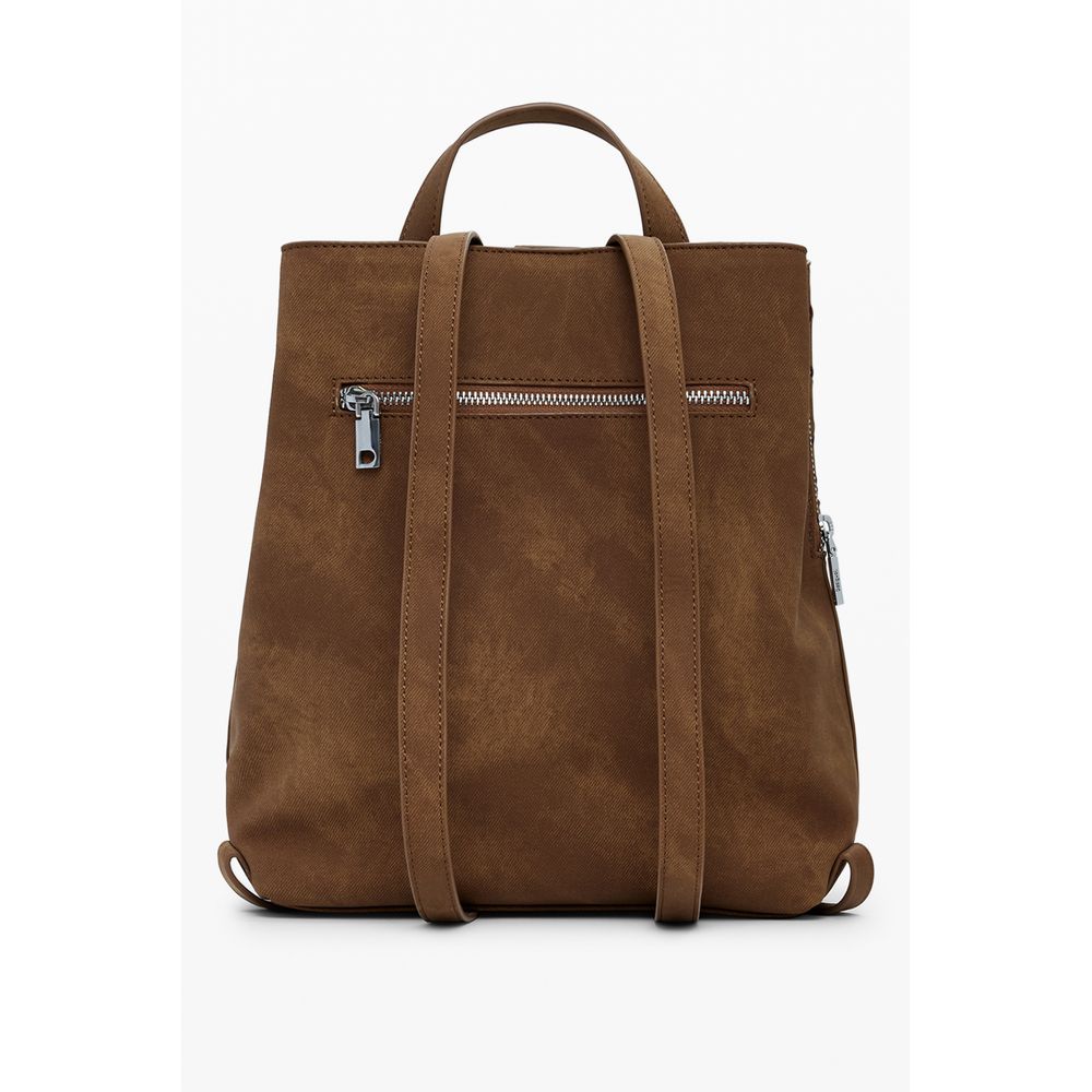 Desigual Brauner Polyethylen-Rucksack
