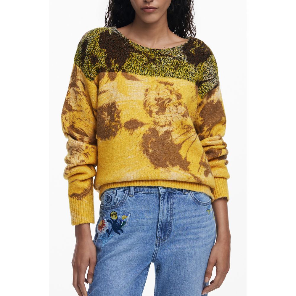 Desigual Gelber Pullover aus Wolle