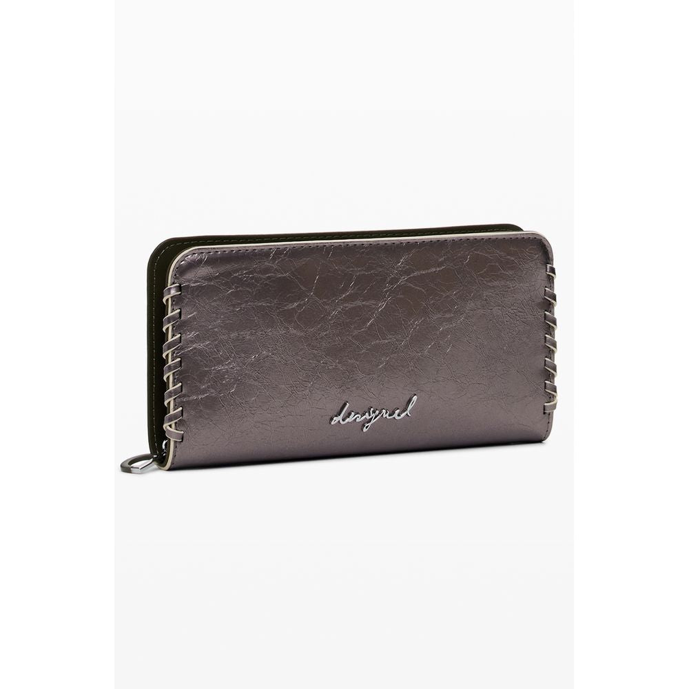 Desigual Bronze Polyethylen Brieftasche