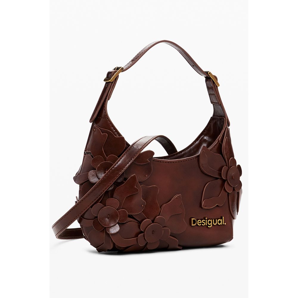 Desigual Braune Polyethylen-Handtasche