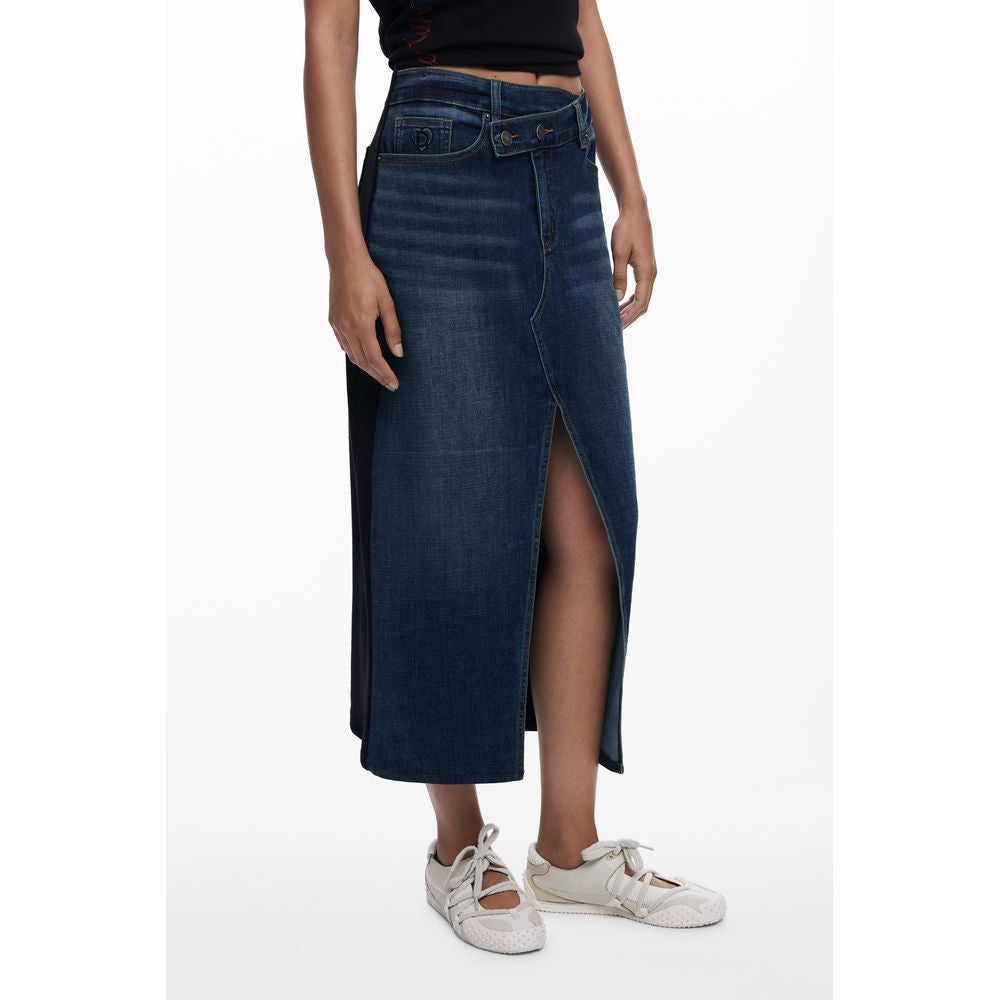 Desigual Blauer Baumwollrock