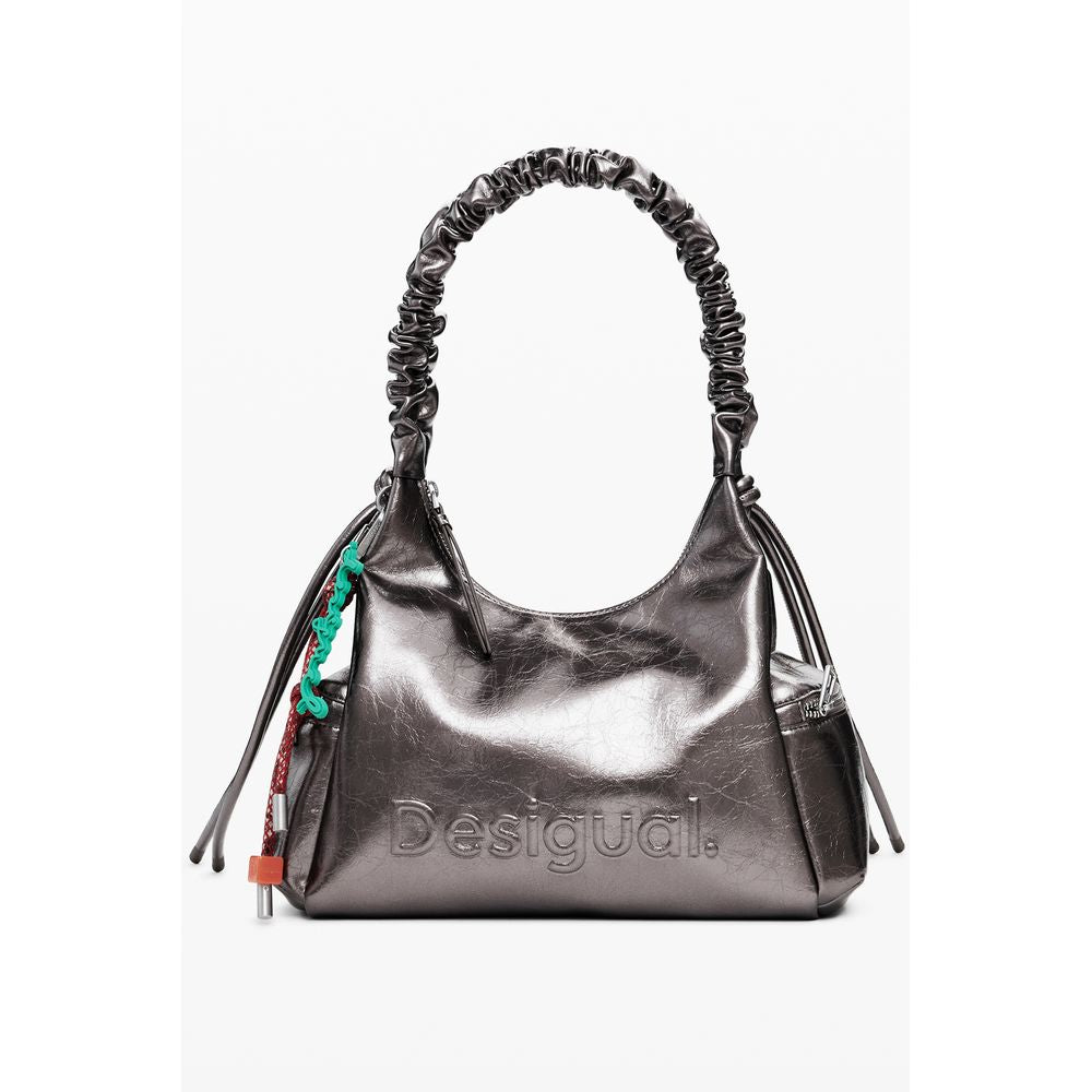 Desigual Bronze Polyethylen Handtasche
