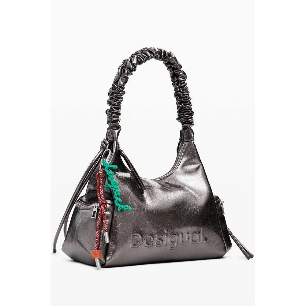 Desigual Bronze Polyethylen Handtasche