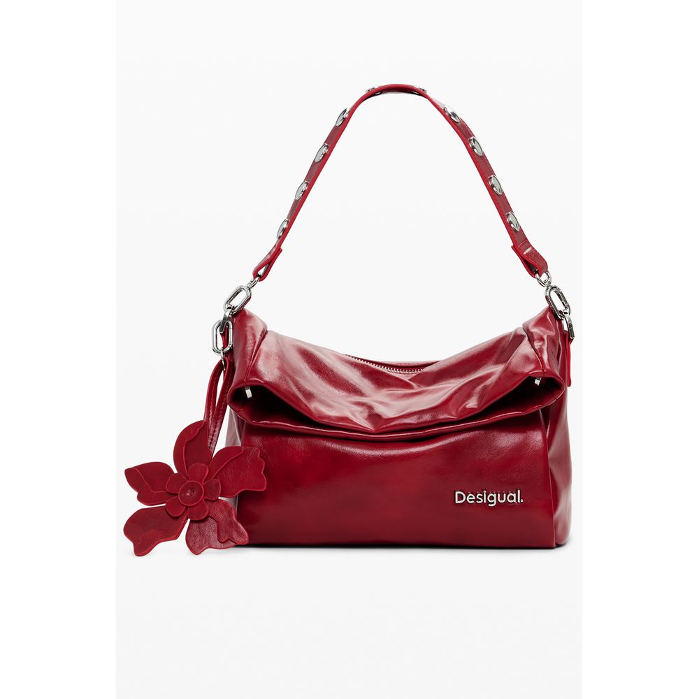 Desigual Rote Polyethylen-Handtasche