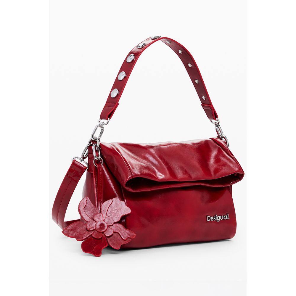 Desigual Rote Polyethylen-Handtasche