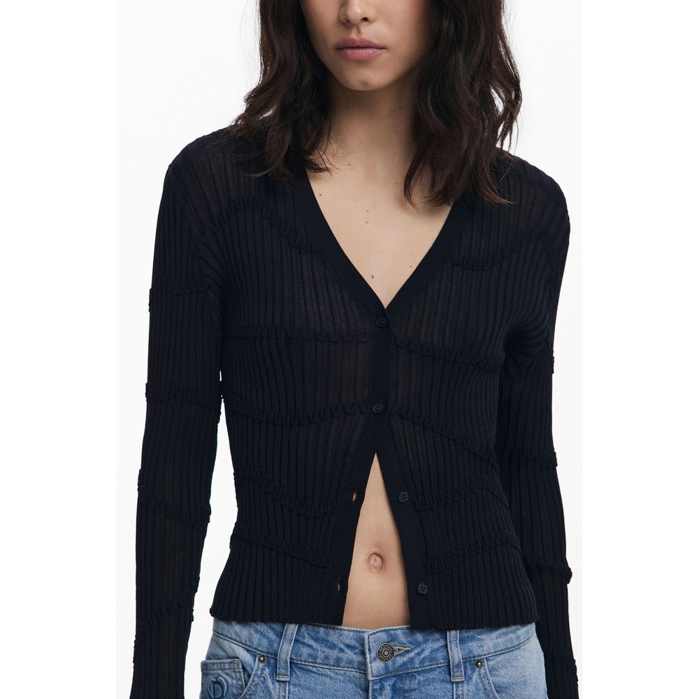 Desigual Schwarzer Viskose-Pullover