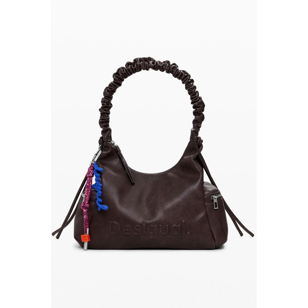 Desigual Braune Polyethylen-Handtasche