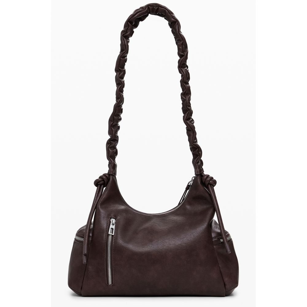 Desigual Braune Polyethylen-Handtasche