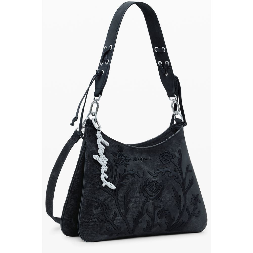 Desigual Schwarze Polyethylen-Handtasche