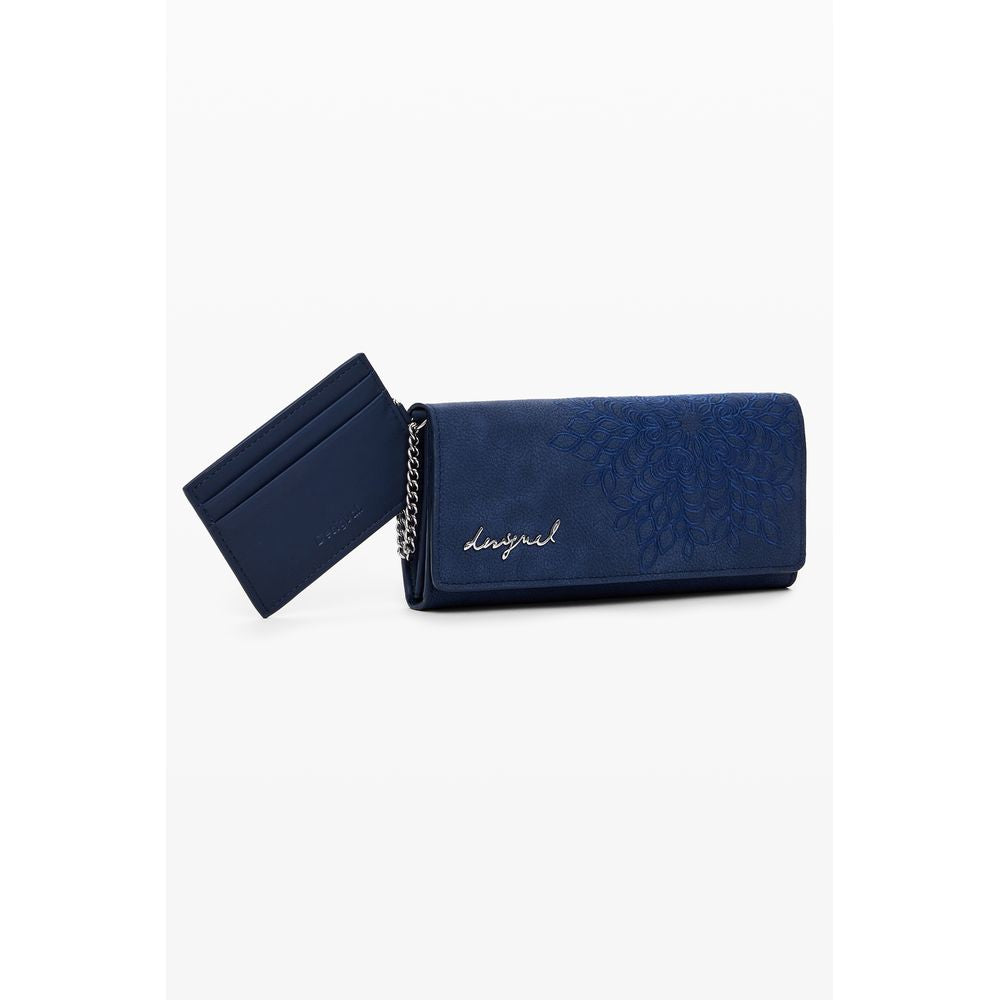 Desigual Portemonnaie aus blauem Polyethylen
