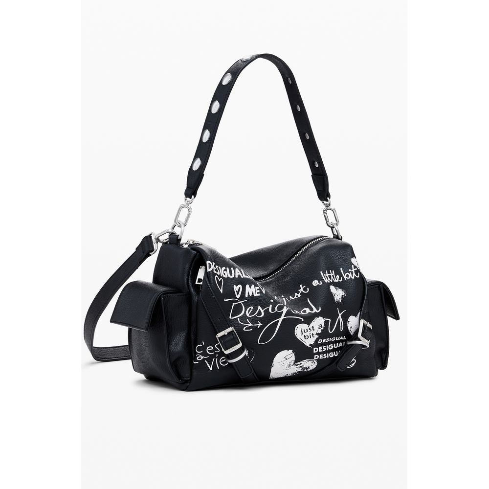 Desigual Schwarze Polyethylen-Handtasche