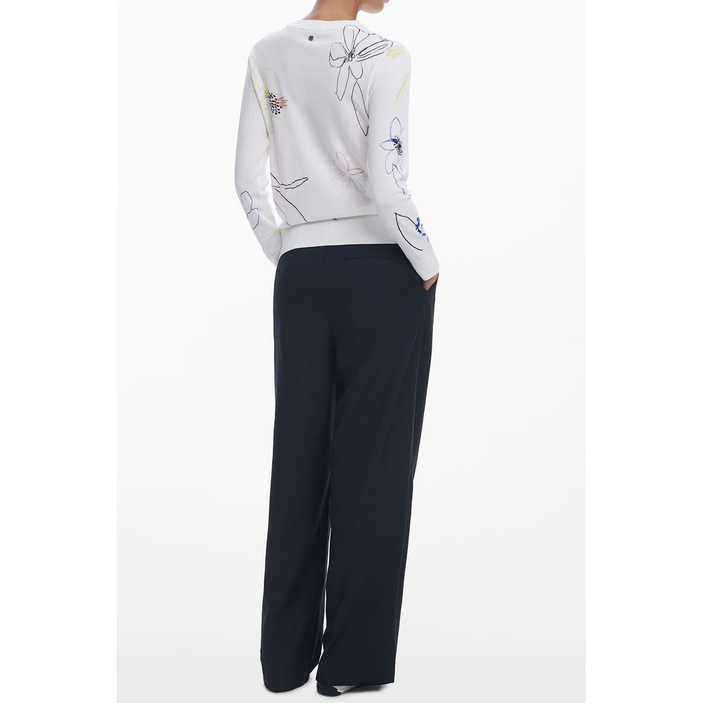 Desigual Weißer Viskose-Pullover
