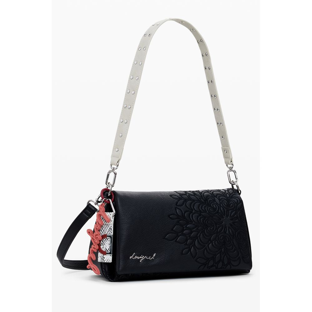 Desigual Schwarze Polyethylen-Handtasche