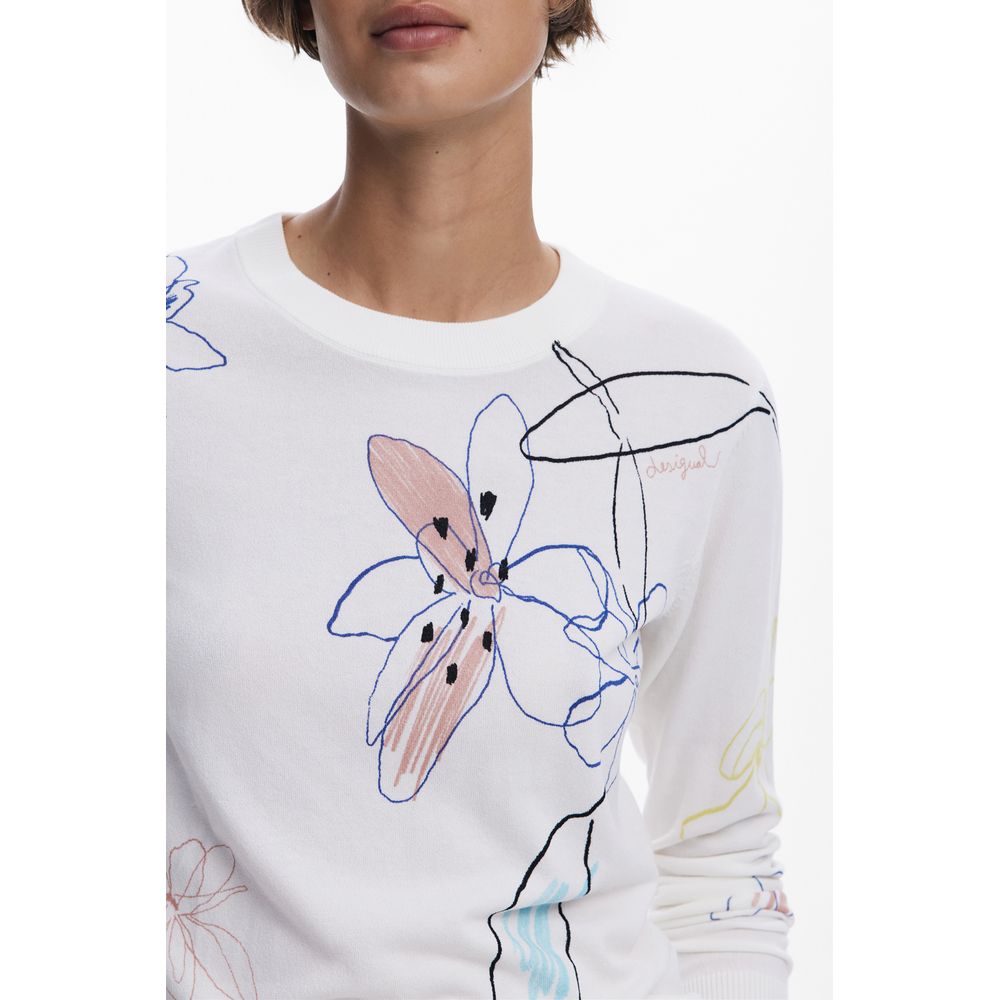 Desigual Weißer Viskose-Pullover