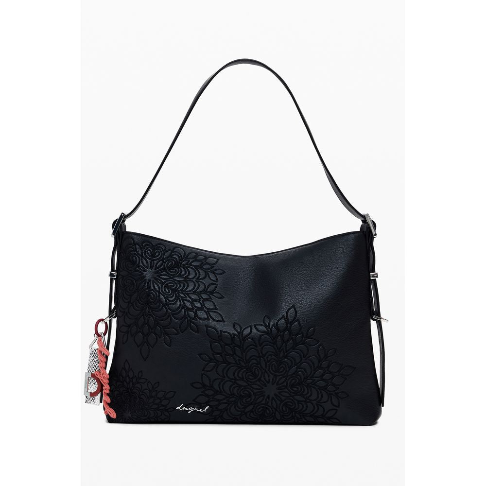 Desigual Schwarze Polyethylen-Handtasche