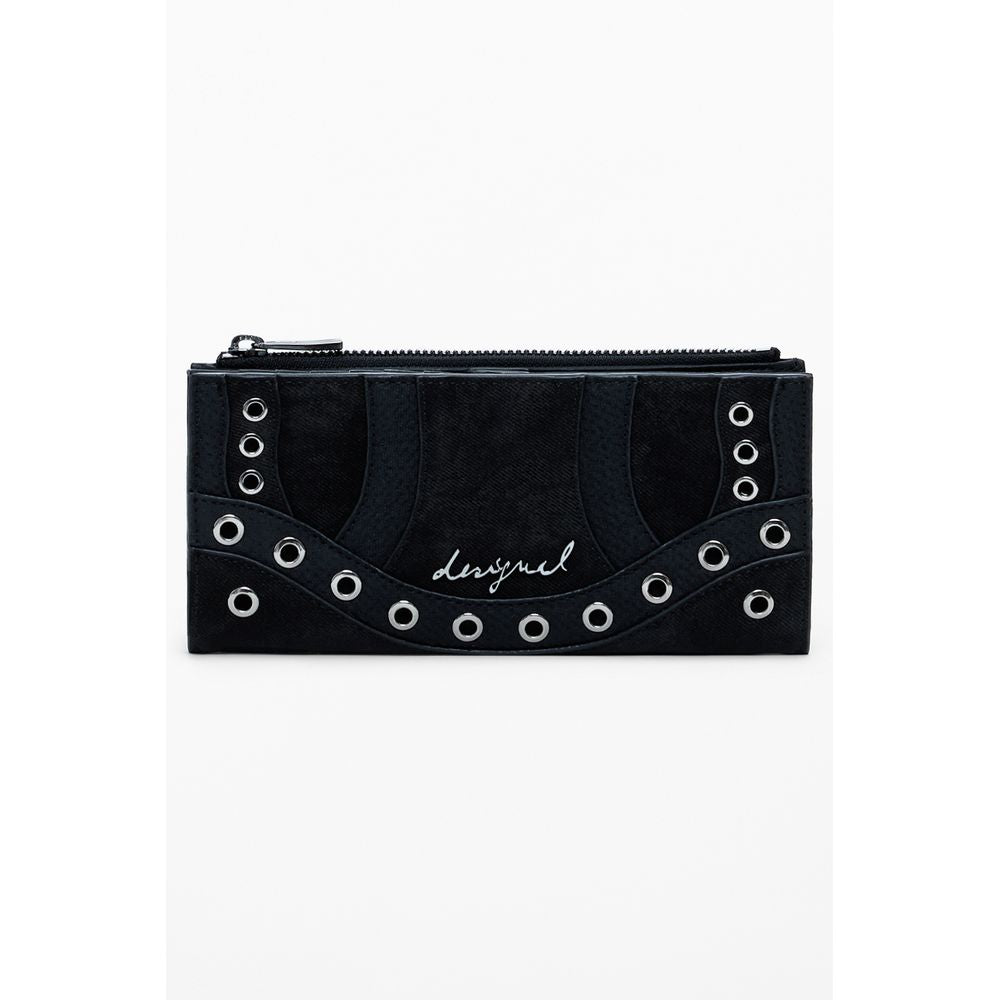 Desigual Schwarzes Portemonnaie aus Polyethylen