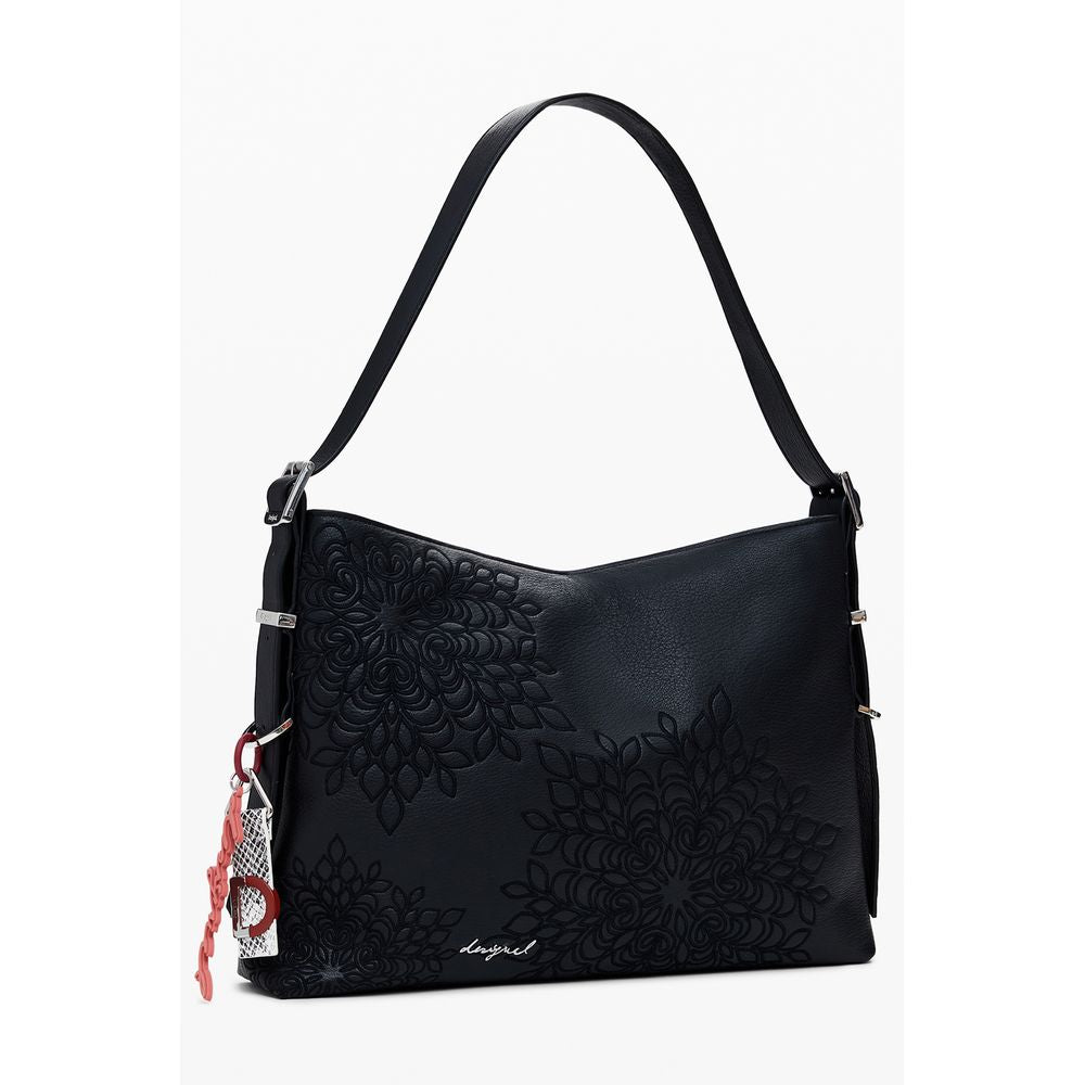 Desigual Schwarze Polyethylen-Handtasche