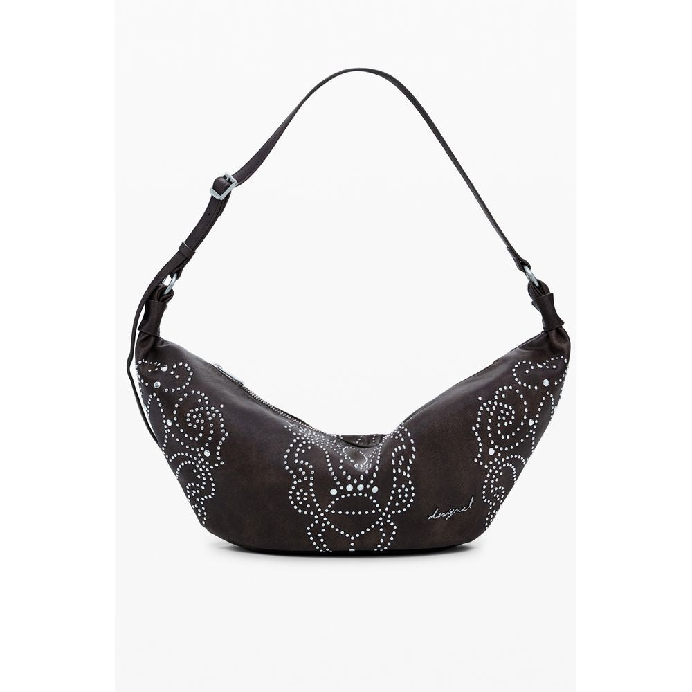 Desigual Braune Polyethylen-Handtasche