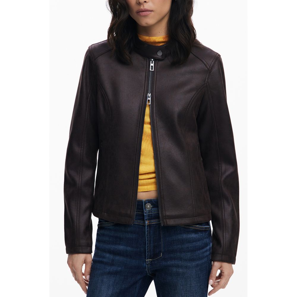 Desigual Braune Polyesterjacken &amp