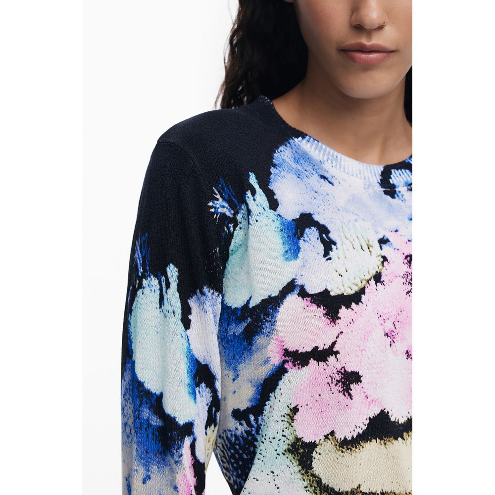 Desigual Schwarzer Leinenpullover