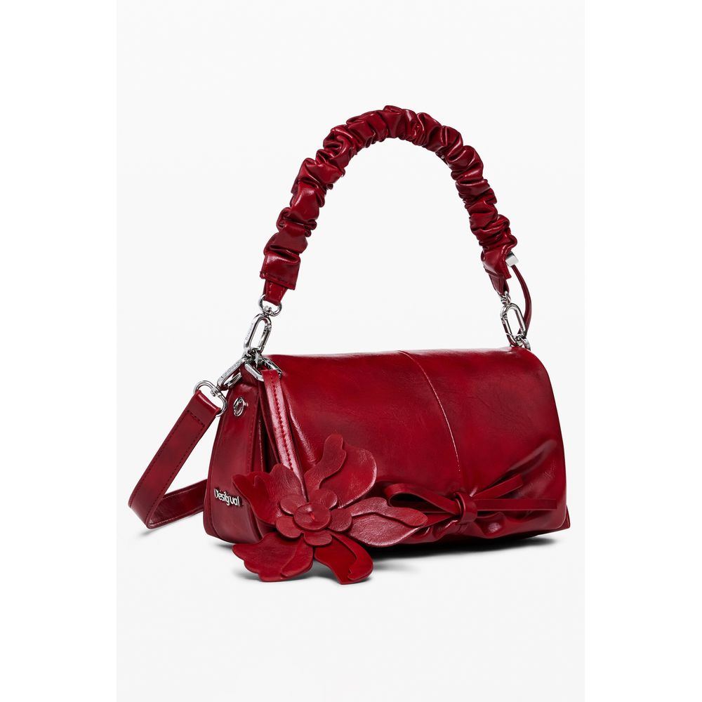 Desigual Rote Polyethylen-Handtasche