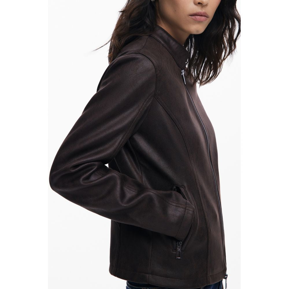 Desigual Braune Polyesterjacken &amp