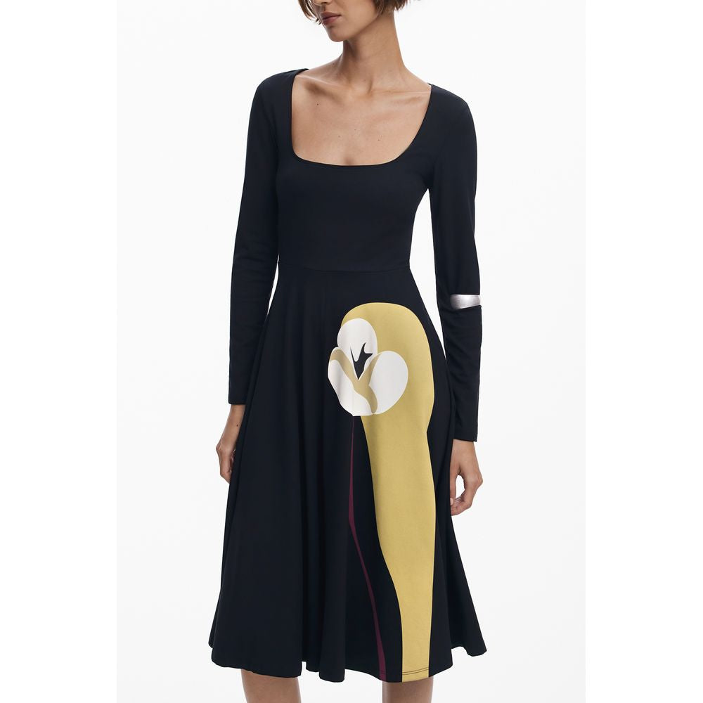 Desigual Schwarzes Baumwollkleid