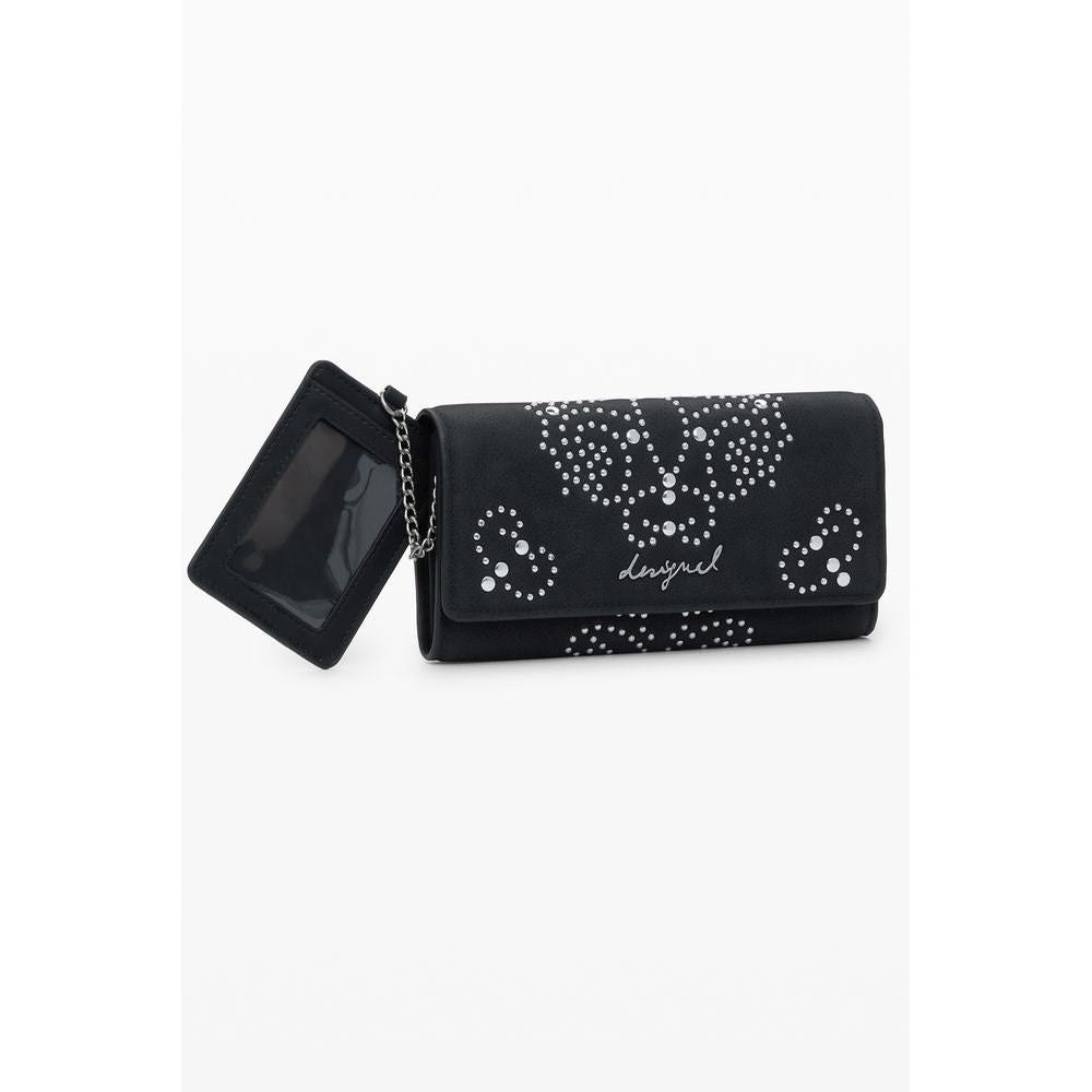 Desigual Schwarzes Portemonnaie aus Polyethylen