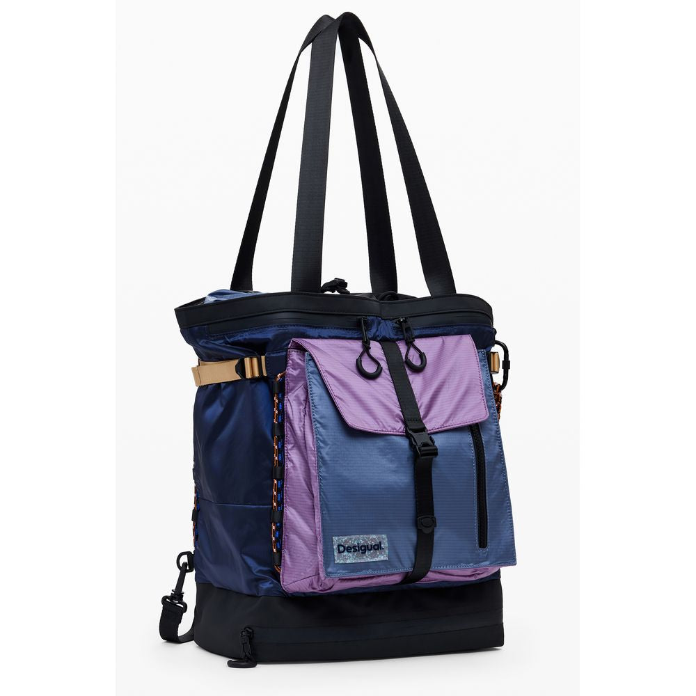 Desigual Blauer Polyethylen-Rucksack