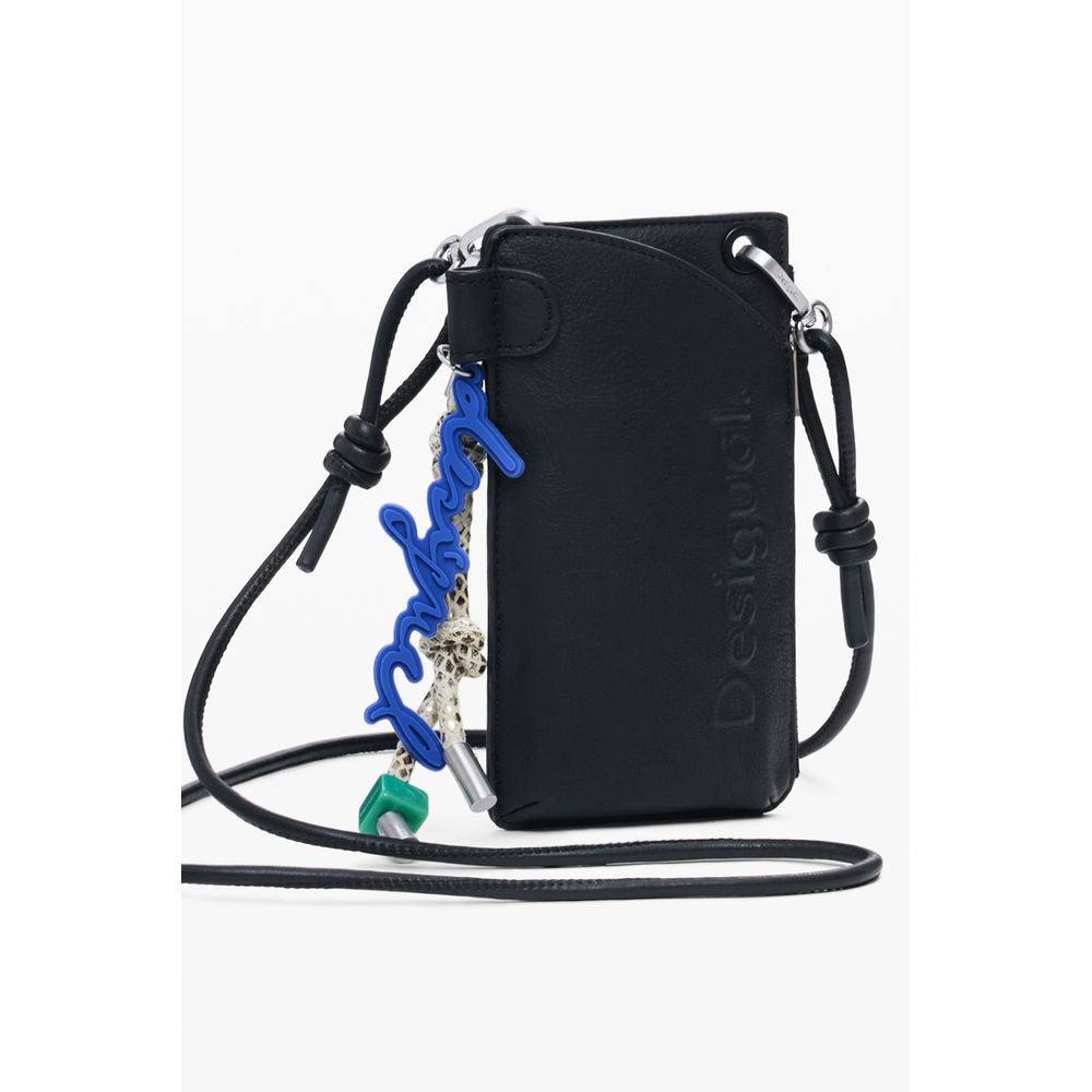 Desigual Schwarzes Portemonnaie aus Polyethylen