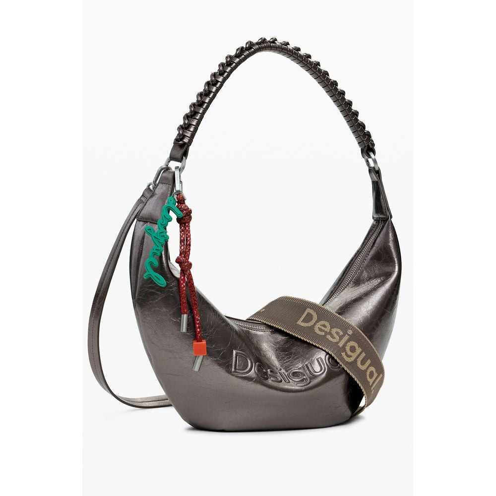 Desigual Bronze Polyethylen Handtasche