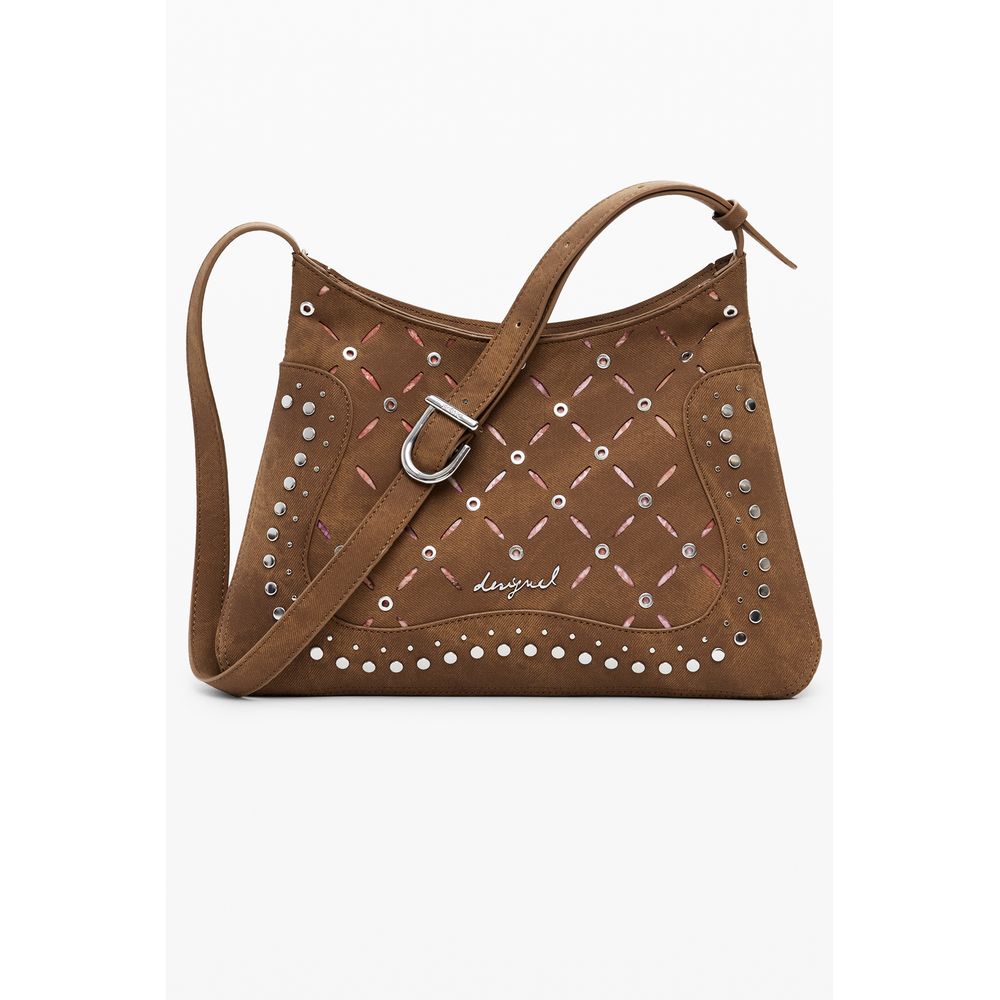 Desigual Braune Polyethylen-Handtasche