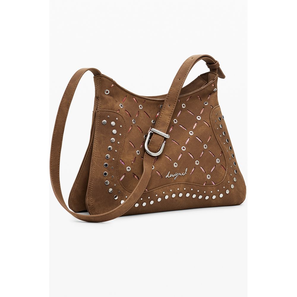 Desigual Braune Polyethylen-Handtasche