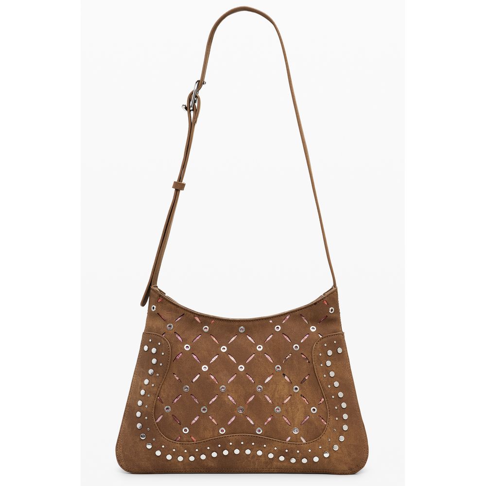Desigual Braune Polyethylen-Handtasche
