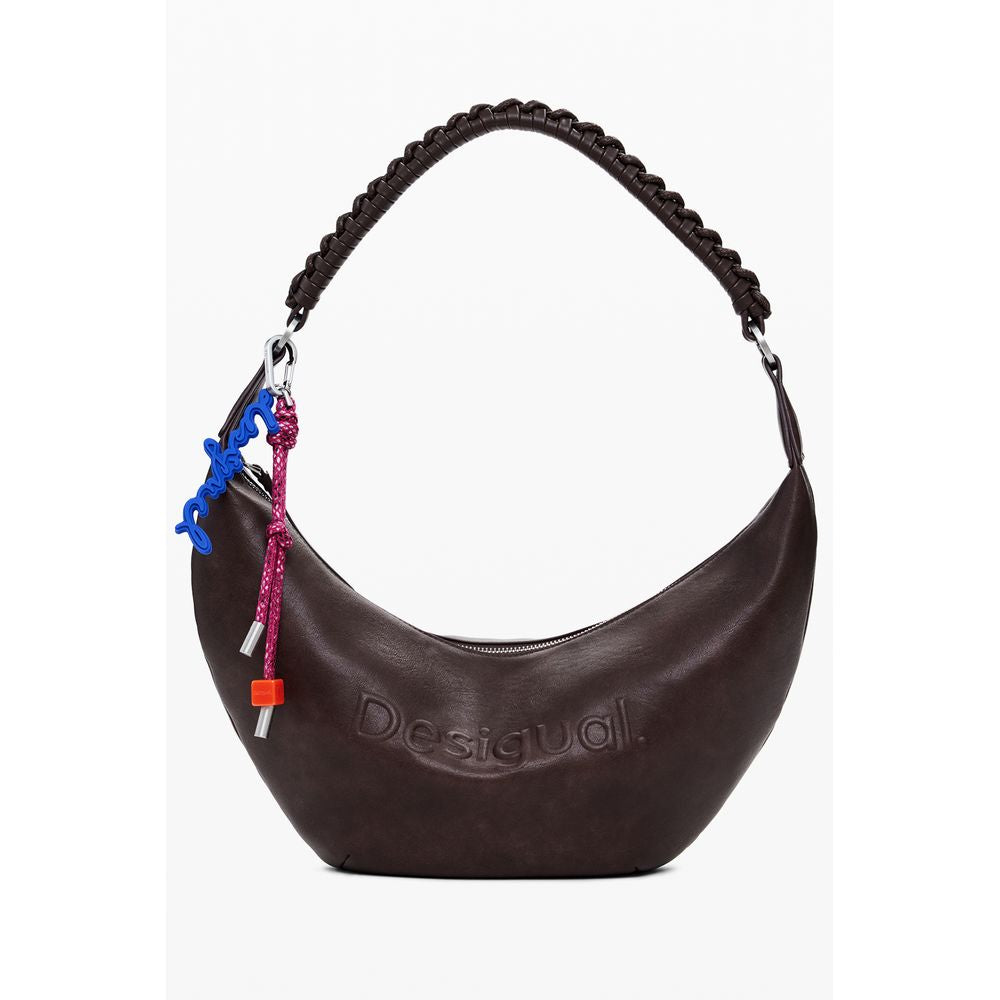 Desigual Braune Polyethylen-Handtasche