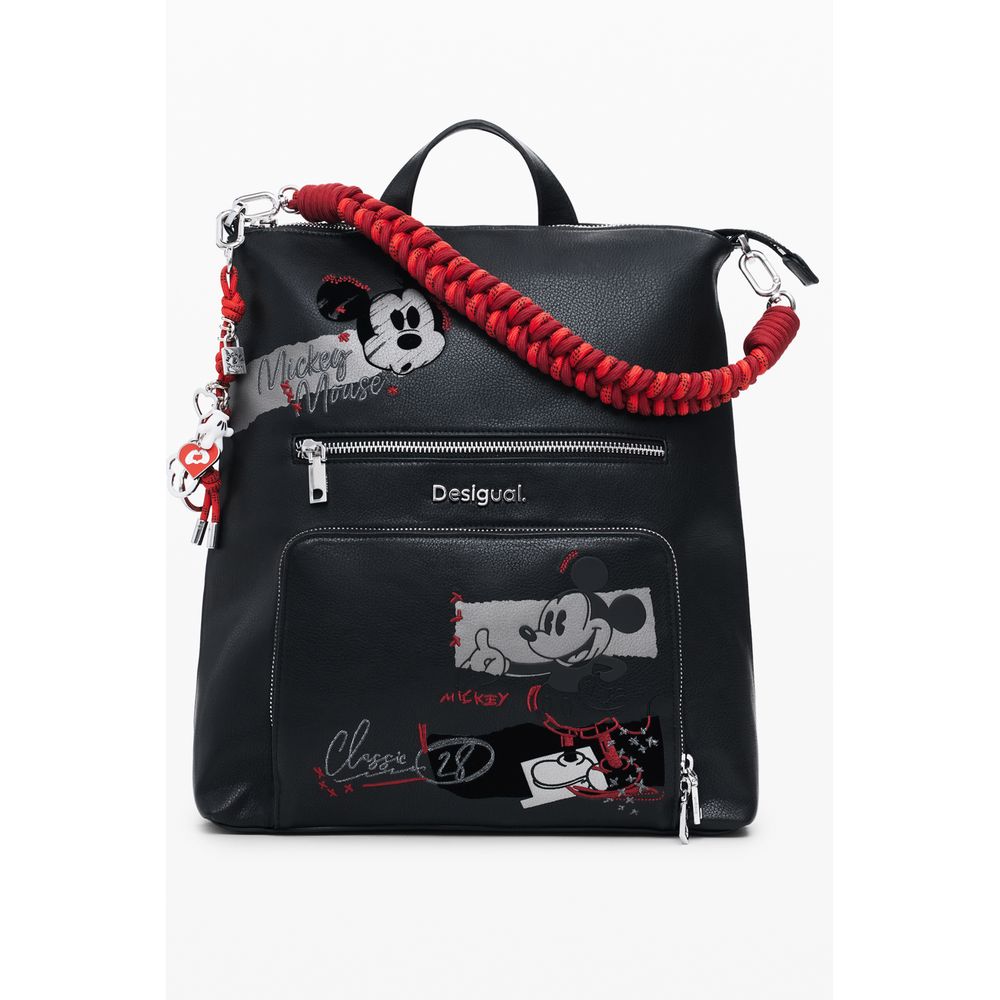 Desigual Schwarzer Polyethylen-Rucksack