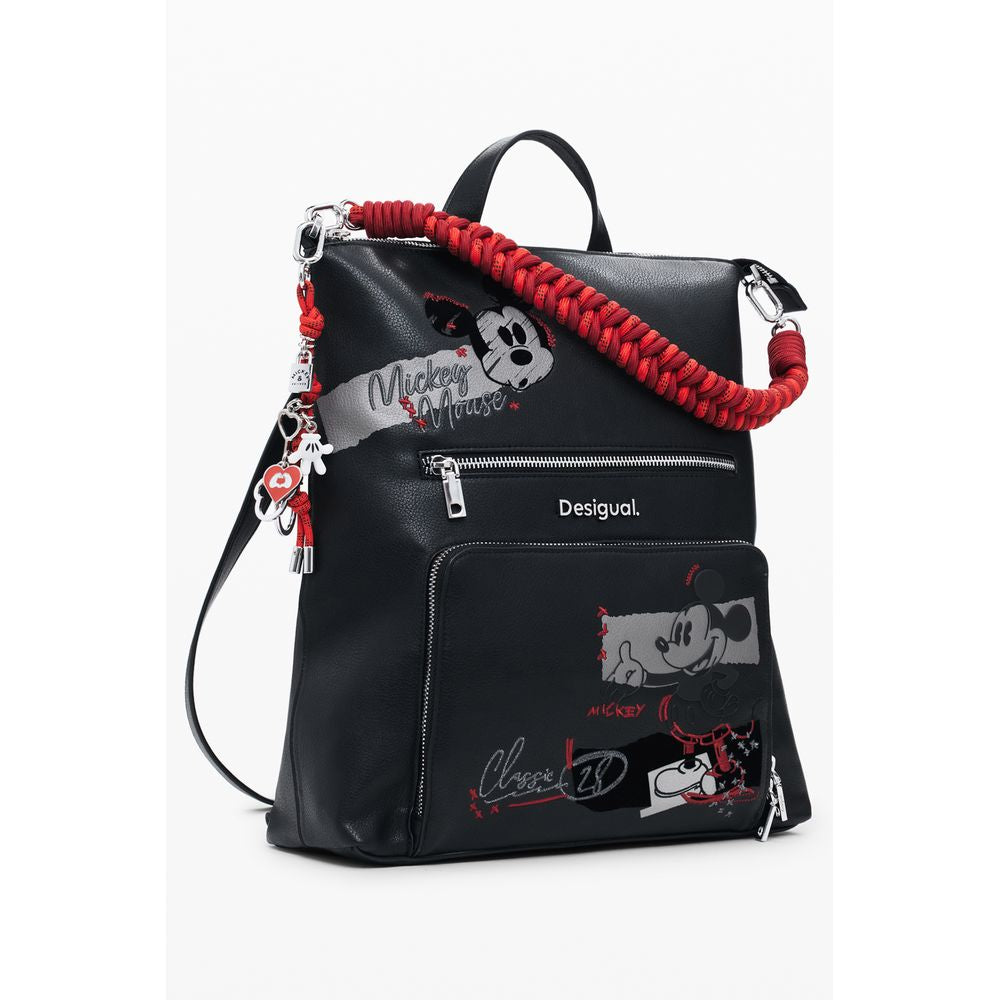 Desigual Schwarzer Polyethylen-Rucksack