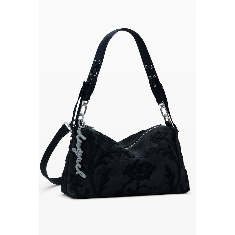 Desigual Schwarze Polyethylen-Handtasche